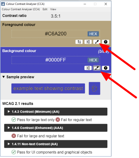 snapshot of CCA ink dropper